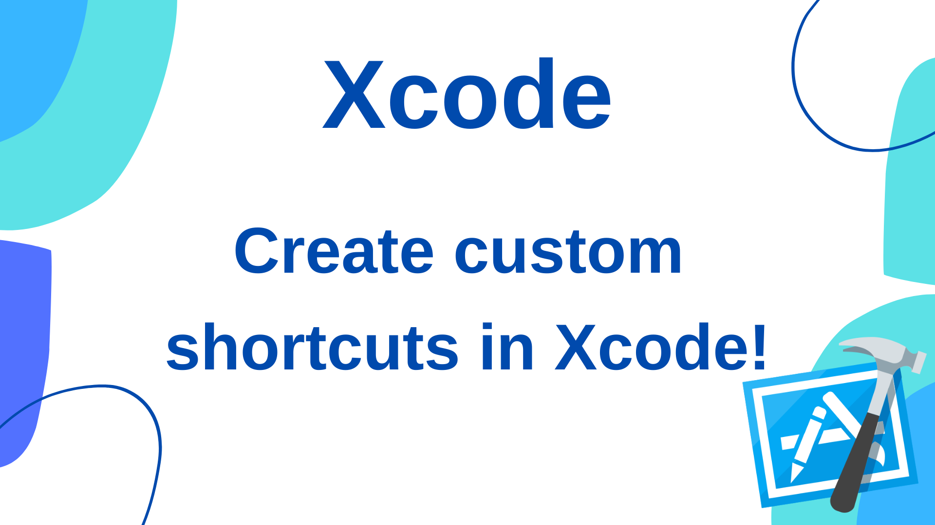 Create custom shortcuts in Xcode!｜U Log SugiyのLife Log